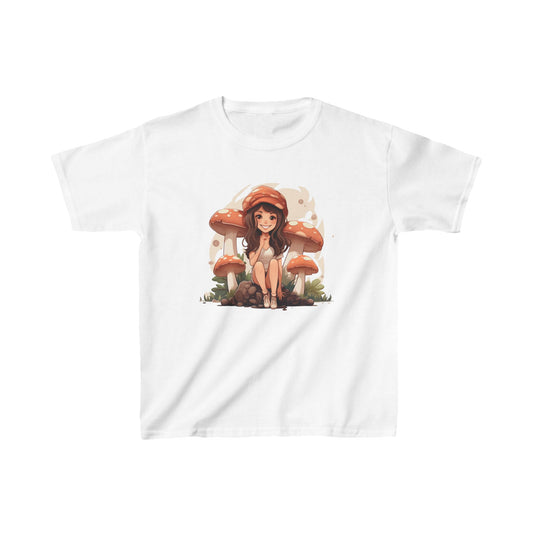 Adventures with Mushroom Girl - Kids Heavy Cotton™ Tee - 10982