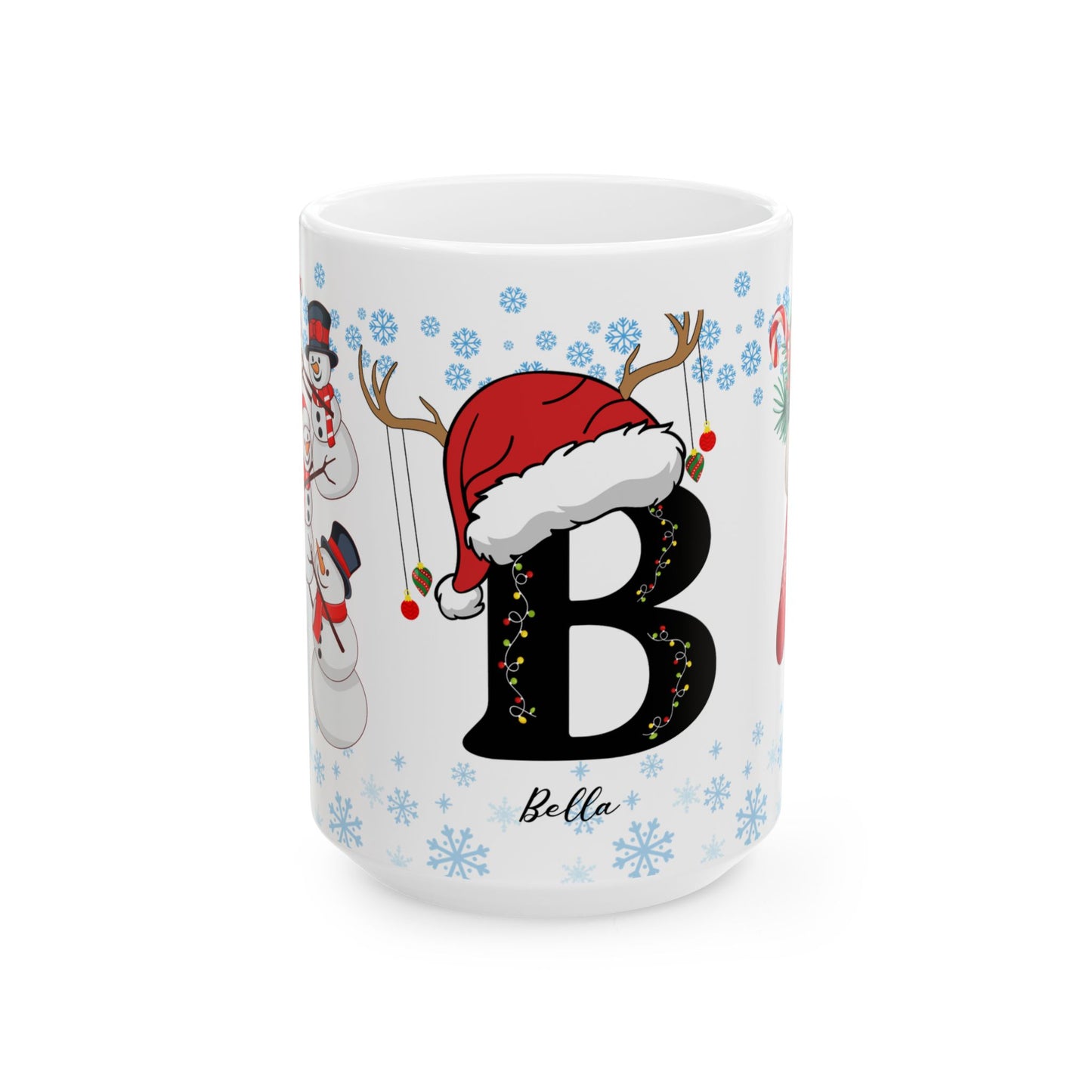 Letter B for Bella, Customizable - Ceramic Mug, (11oz, 15oz)