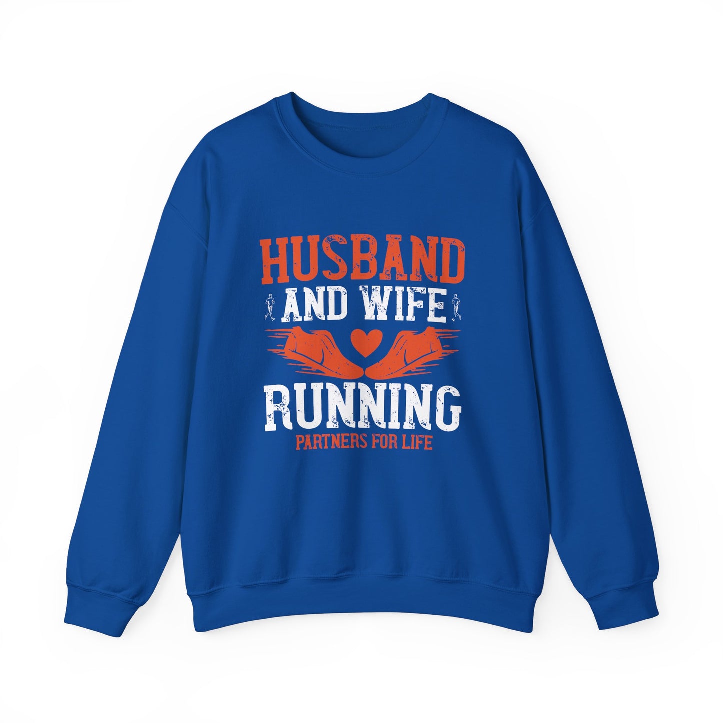 Husband & Wife, Running Partners For Life - Unisex Heavy Blend™ Crewneck Sweatshirt