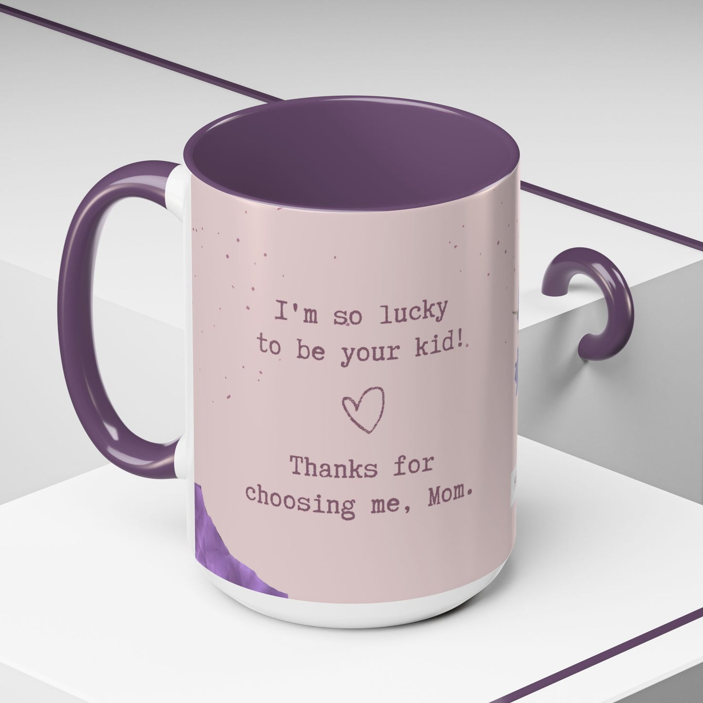Flower Power Happy Mother's Day Coffee Mug, Photo Customizable - 11oz & 15oz - 12279