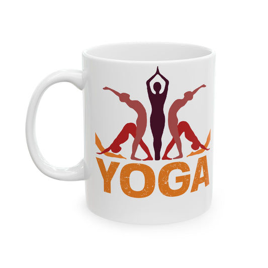 Yoga Ceramic Mug - Perfect for Mindfulness Moments, Gift for Yogis, 11oz & 15oz - 13151