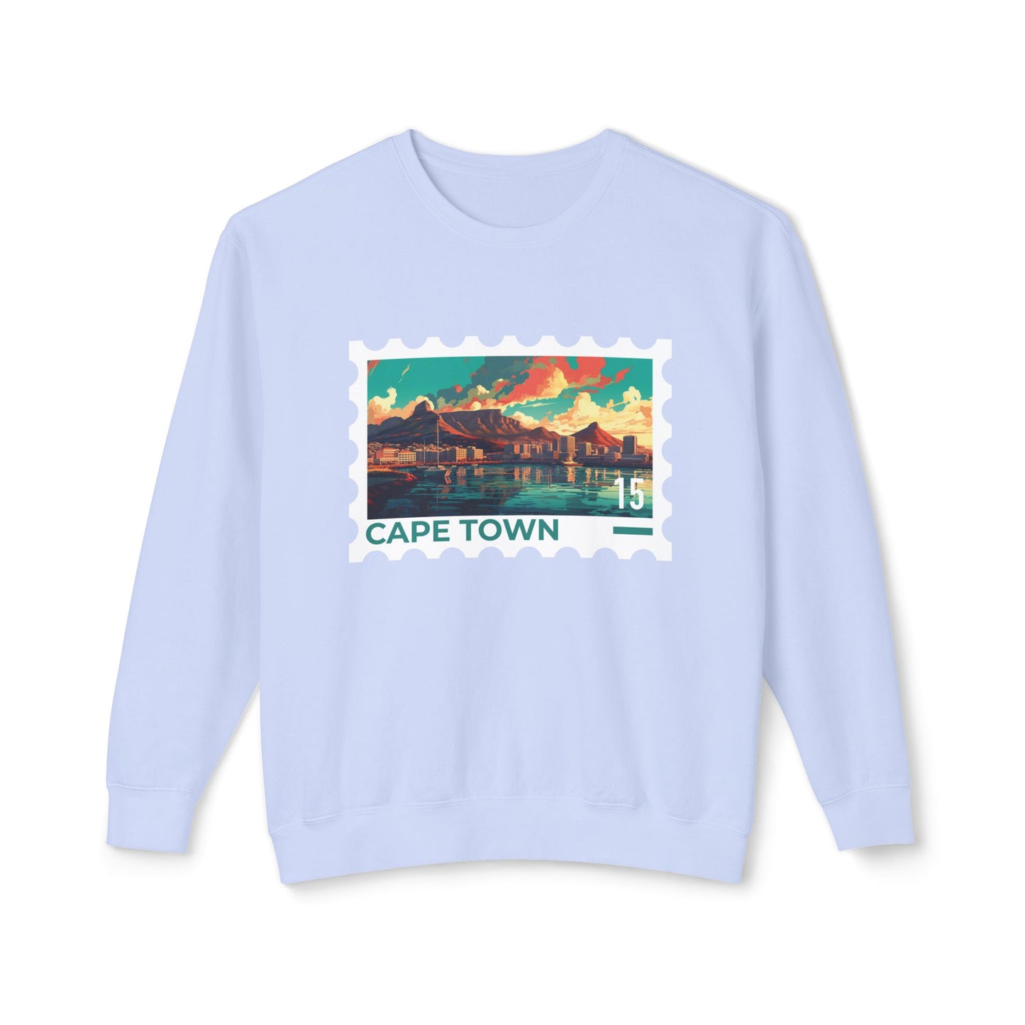 Cape Town Unisex Lightweight Crewneck Sweatshirt - Artistic Scenic Design - 12127