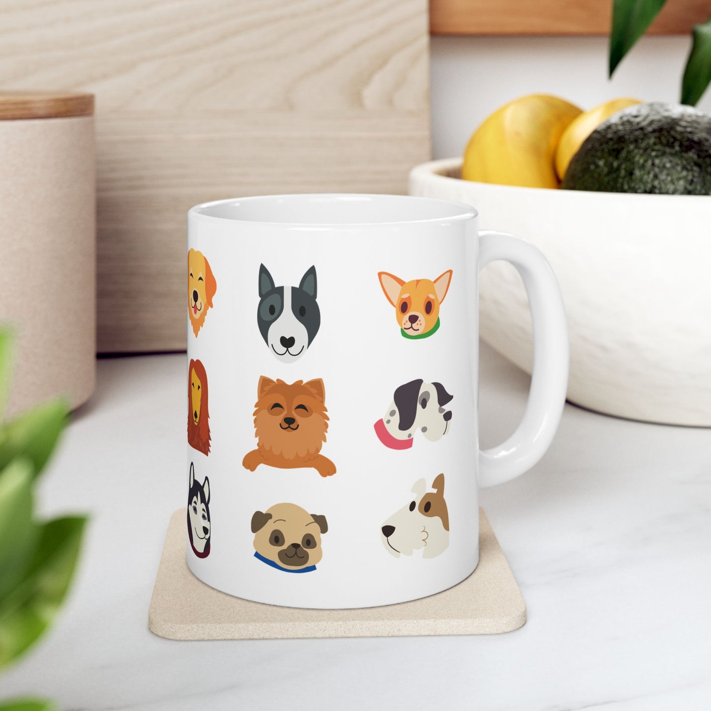 Whimsical Pet-Themed Ceramic Mug - Perfect Gift for Dog Lovers, Animal Enthusiasts, Cozy Home Decor, Birthdays - 14164