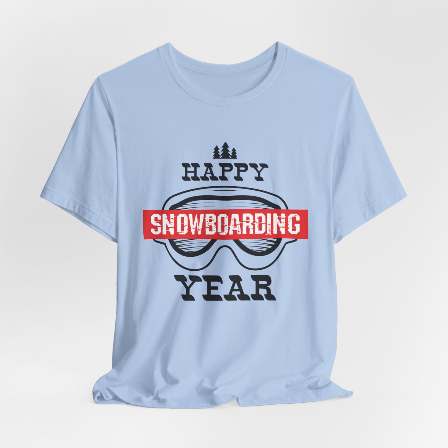 Christmas: Happy Snowboarding Year - Unisex Jersey Short Sleeve Tee