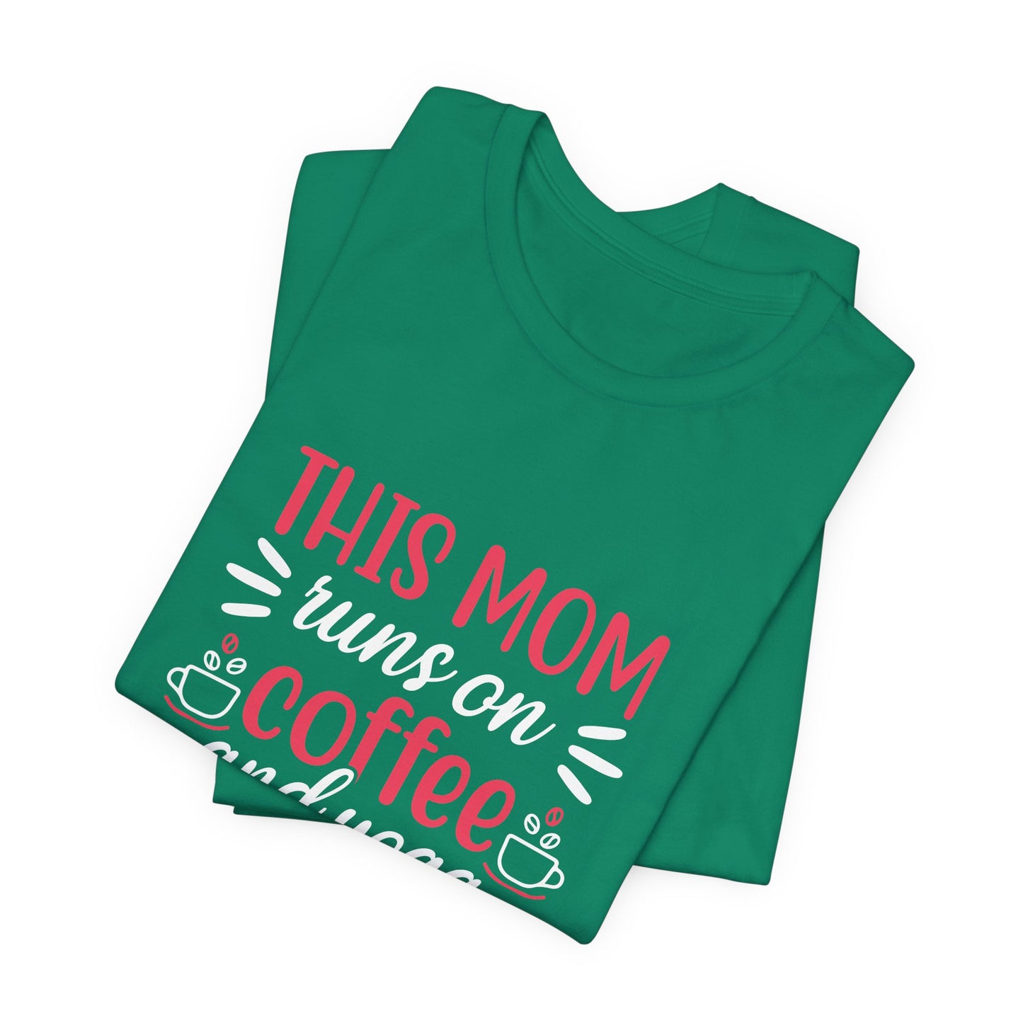 This Mom Runs On Coffee & Yoga - Unisex Jersey Short Sleeve Tee