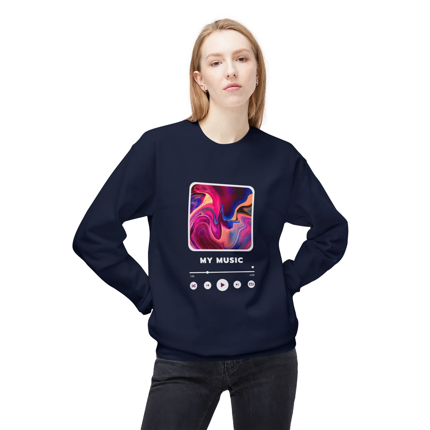 My Music - Unisex Midweight Softstyle Fleece Crewneck Sweatshirt - 11264