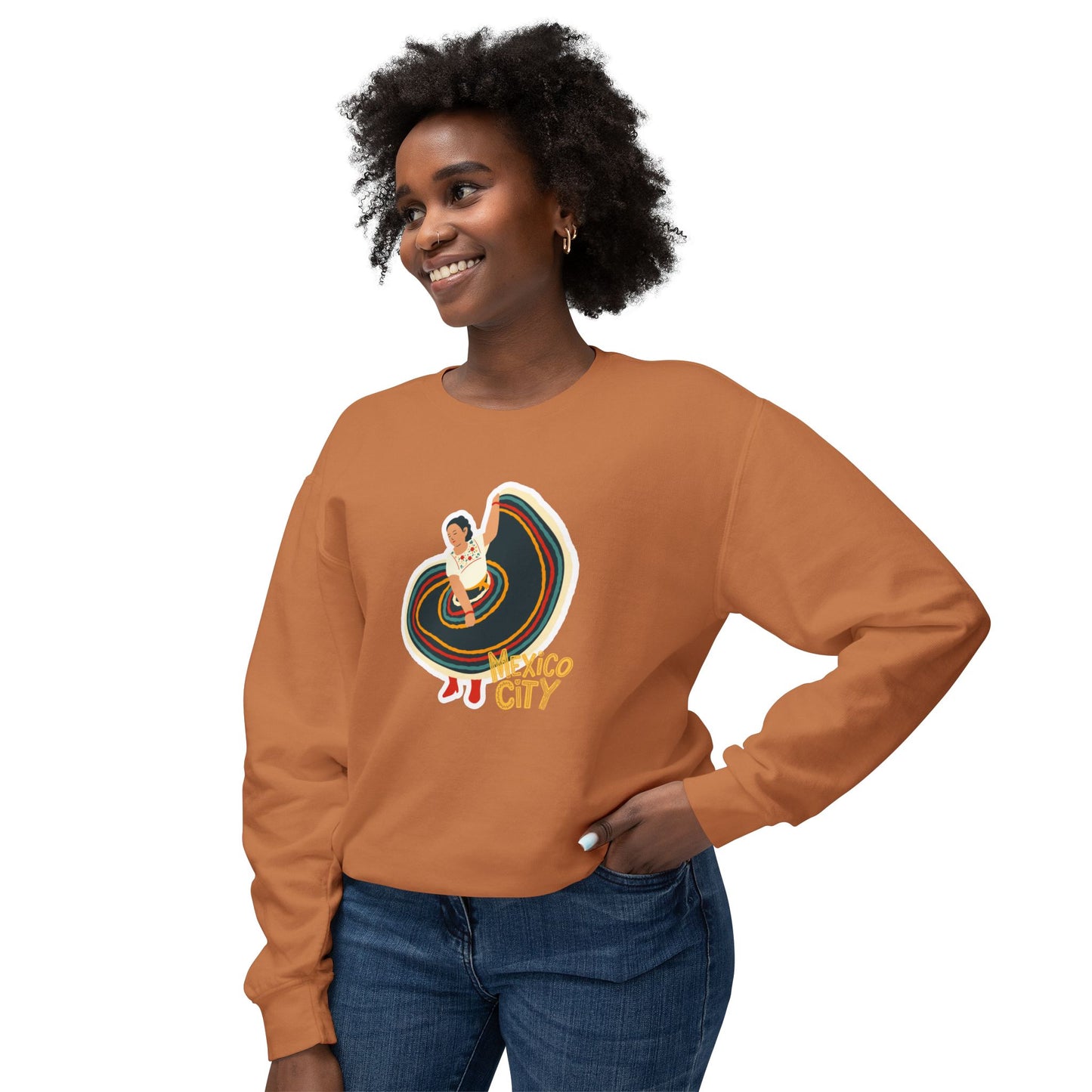Mexico City Unisex Lightweight Crewneck Sweatshirt -12123