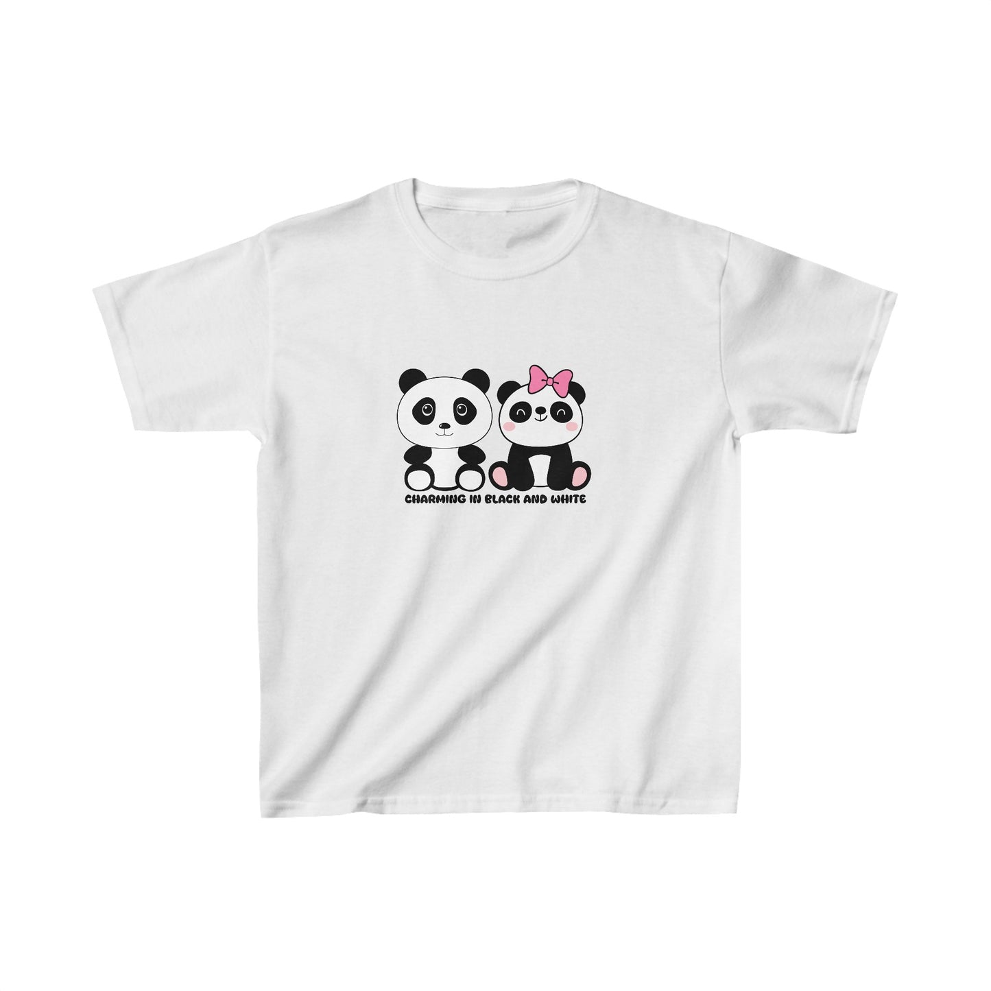 Panda: Charming in black and white - Kids Heavy Cotton™ Tee