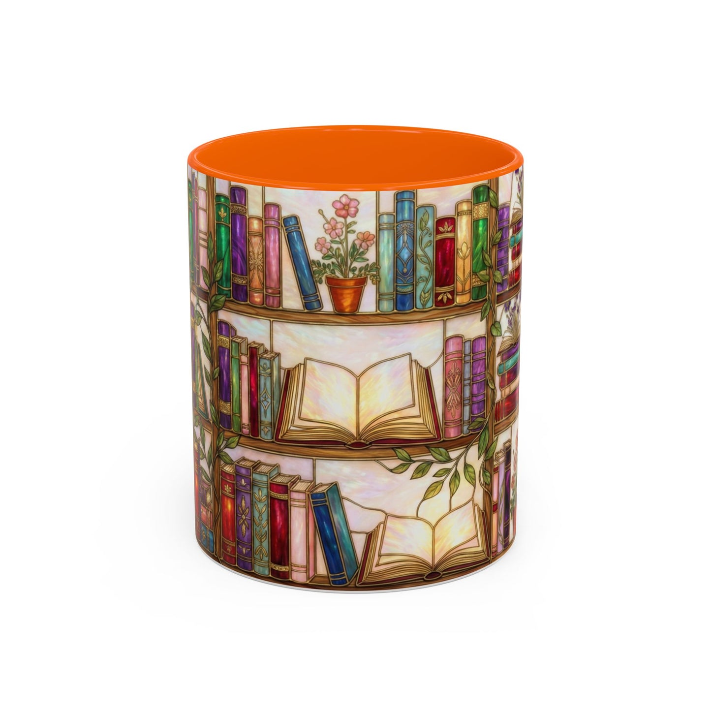 Bookish Accent Coffee Mug — Stained Glass Design (11/15 oz) - 14528