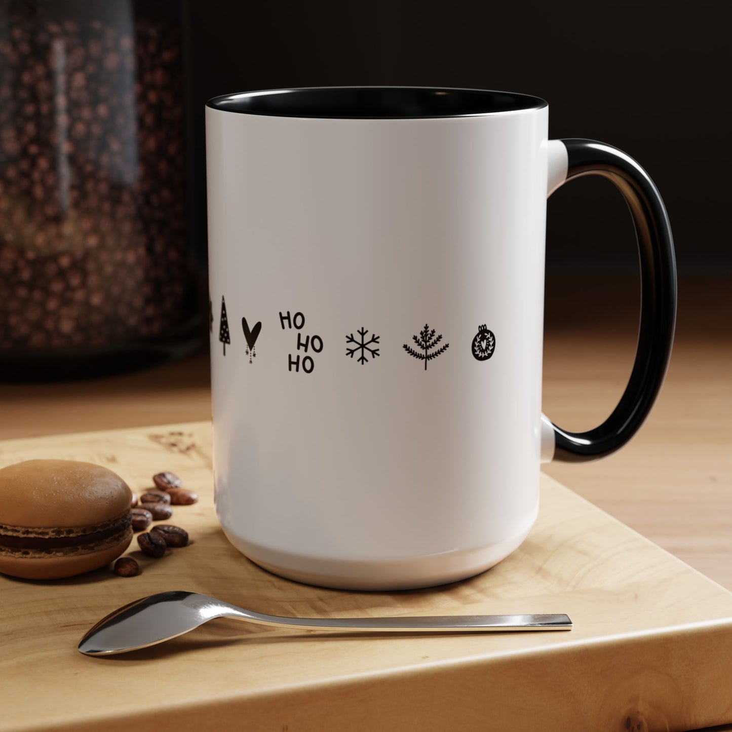 Hohoho, Merry Christmas, Maria, Name Customizable - Accent Coffee Mug (11, 15oz) - 11117