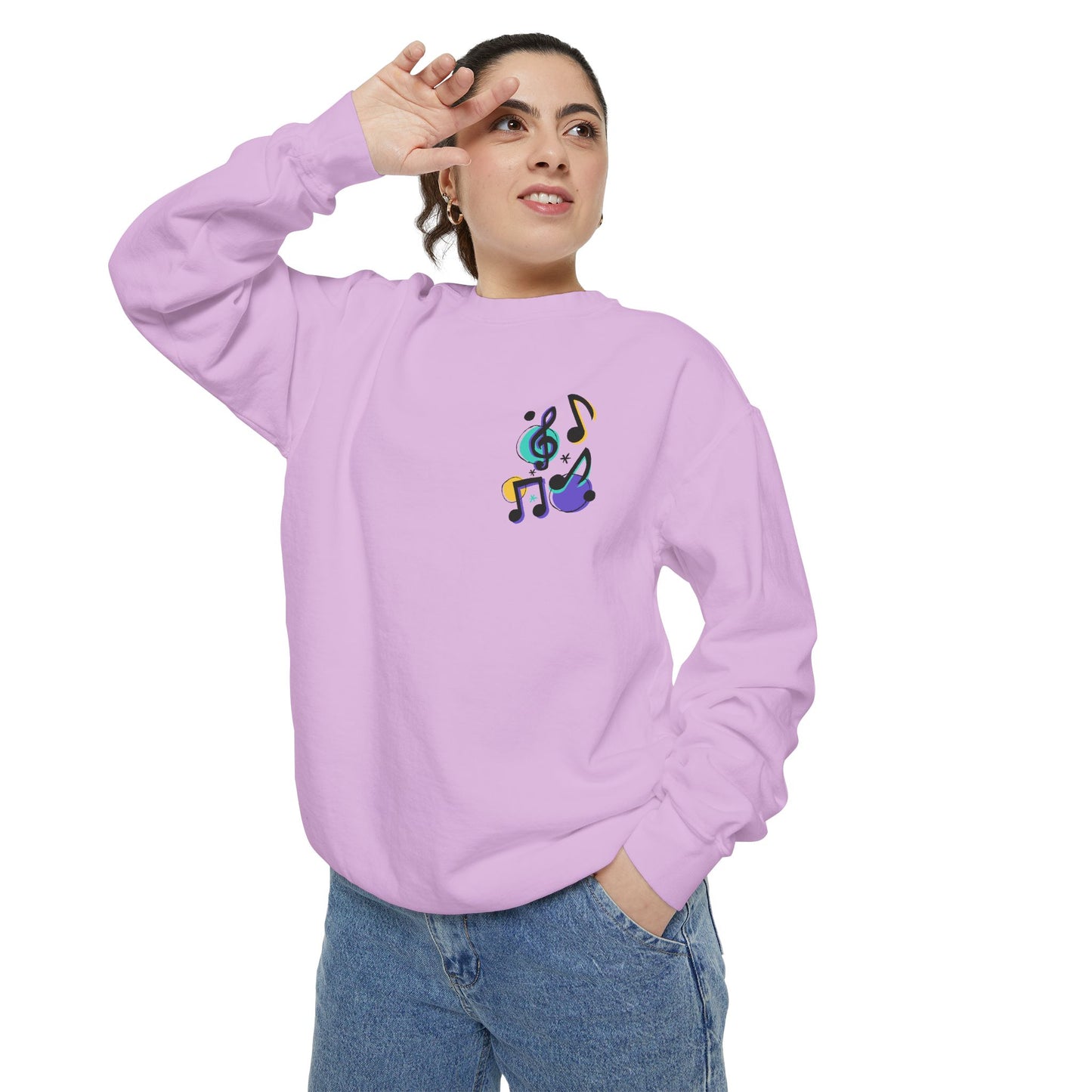Music Notes - Unisex Garment-Dyed Sweatshirt - 11247