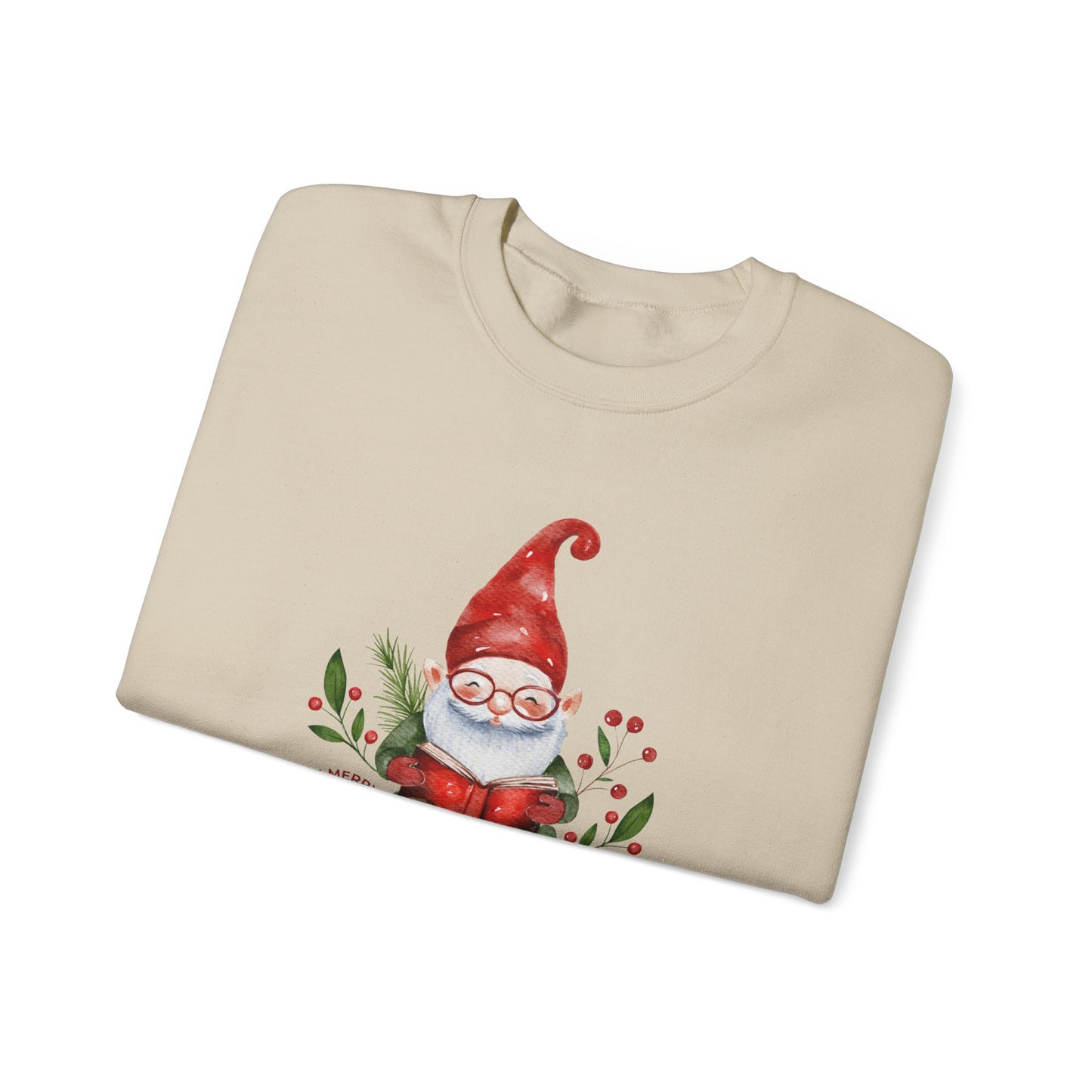 Gnome, Bookmas- Unisex Heavy Blend™ Crewneck Sweatshirt - 10775