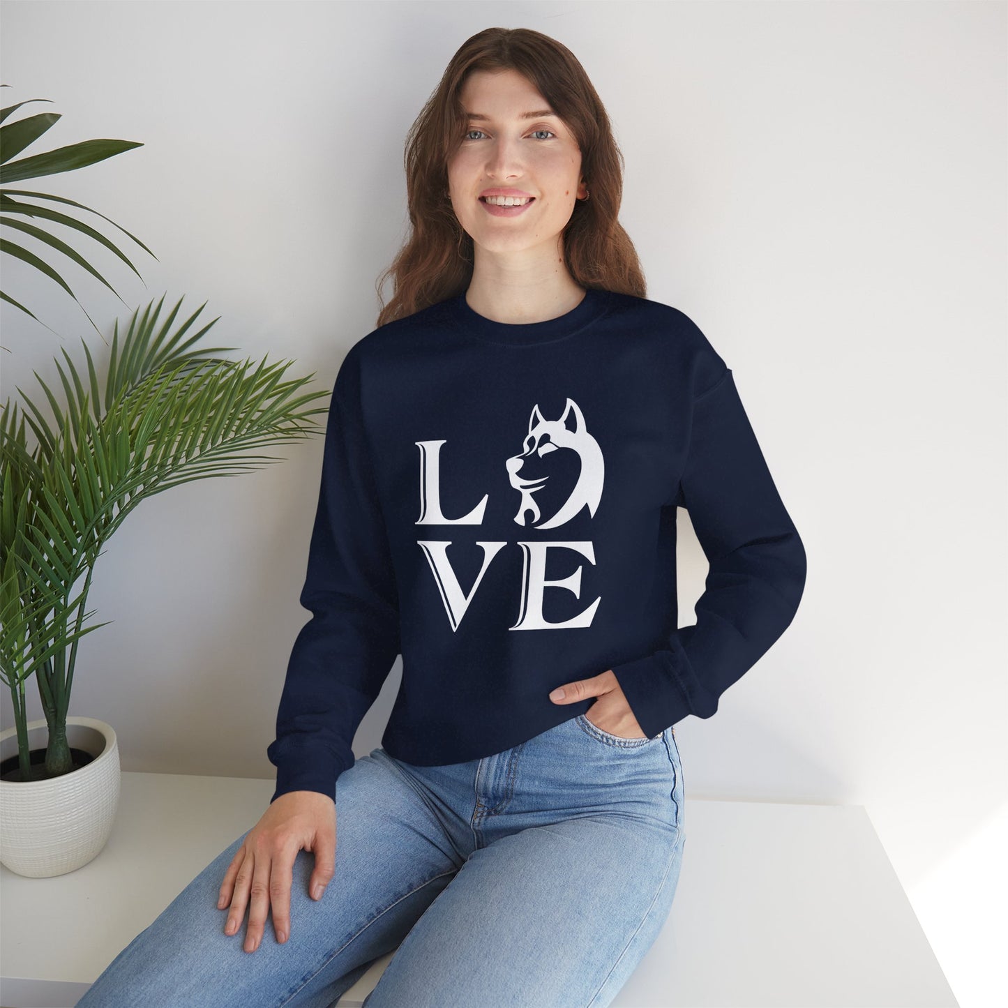 A dog's Love is Pure, Loyal, and Forever  - Unisex Heavy Blend™ Crewneck Sweatshirt