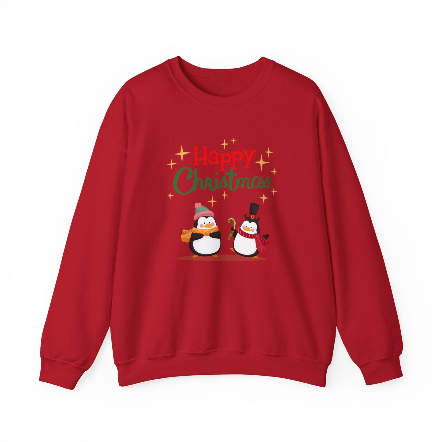 2 Penguins: Happy Christmas - Unisex Heavy Blend™ Crewneck Sweatshirt