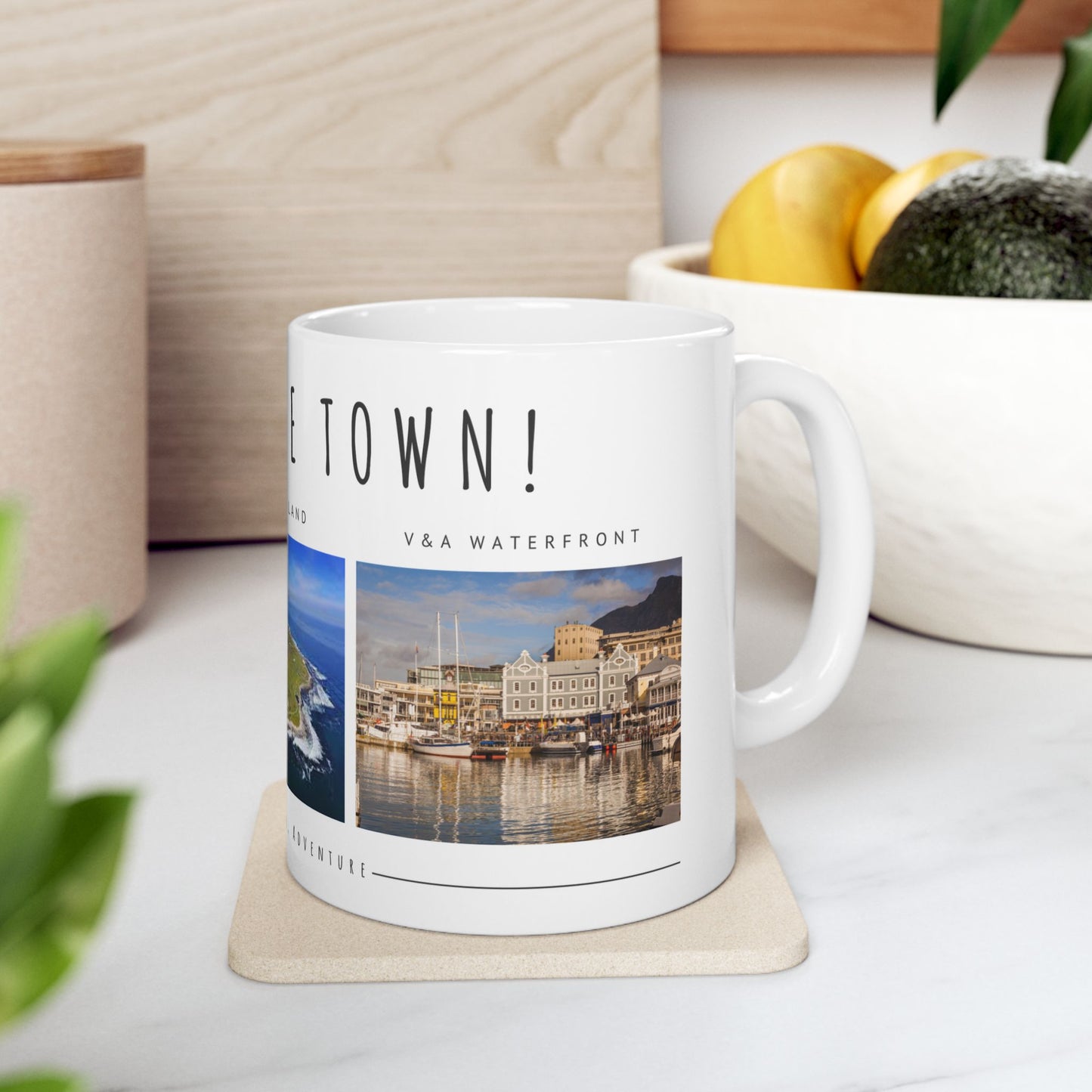 Hello Cape Town Mug – Scenic Travel Ceramic Coffee Cup (11oz, 15oz) - 12021