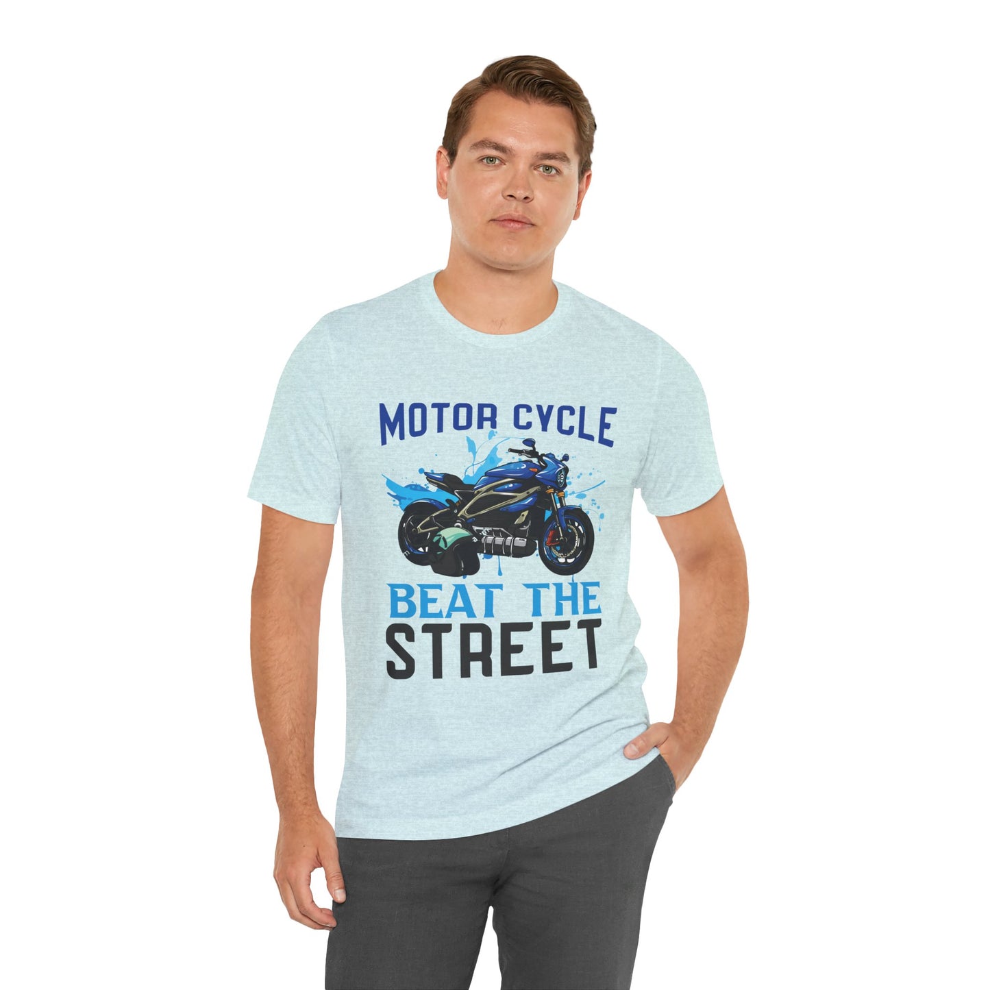 Motorcycle, Beat The Street - Unisex Jersey Short Sleeve Tee - 13596