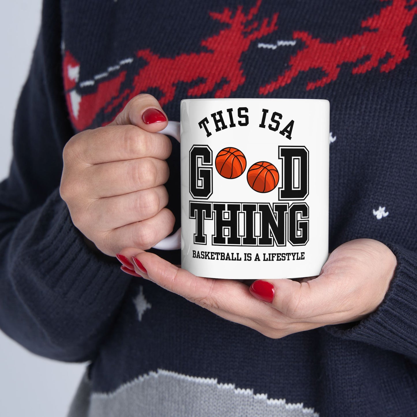 This is A Good Thing, Basketball is Lifestyle - Ceramic Mug, (11oz, 15oz) - 10717