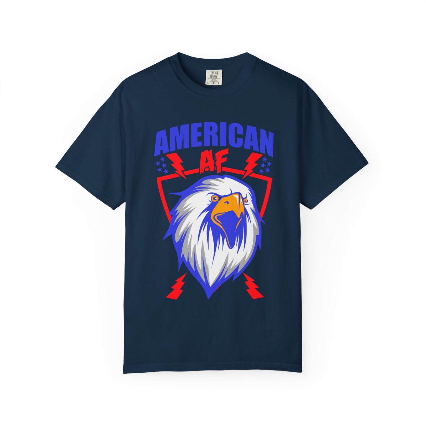 Patriotic Eagle T-Shirt, American AF Graphic Tee, Unisex Tee, 4th of July Shirt, Casual Wear, Gift for Patriots, Summer Style - 13731