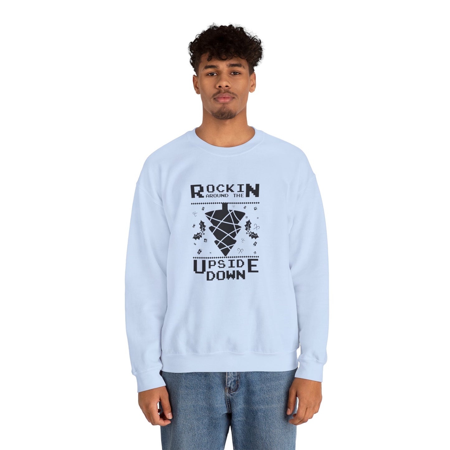 Rocking Around The Tree Upside Down - Unisex Heavy Blend™ Crewneck Sweatshirt