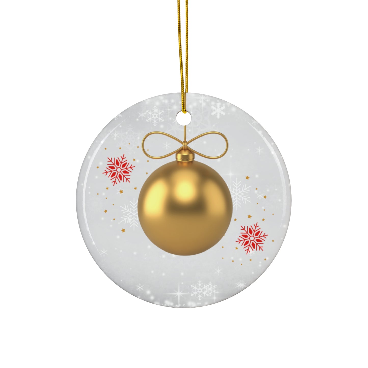 Gleaming Gold - Ceramic Ornament, 4 Shapes