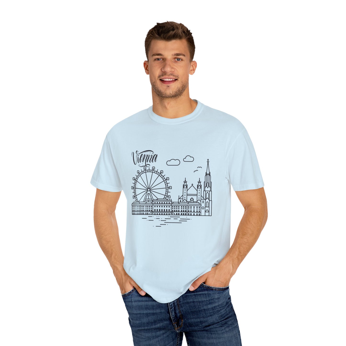 Vienna Unisex Garment-Dyed T-Shirt - Travel Souvenir Tee - 12205