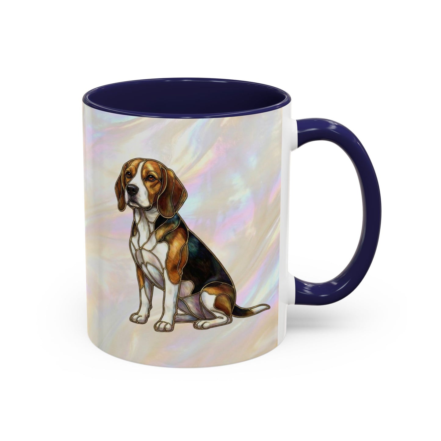 Beagle Accent Coffee Mug — Stained Glass Design (11/15oz) - 14615