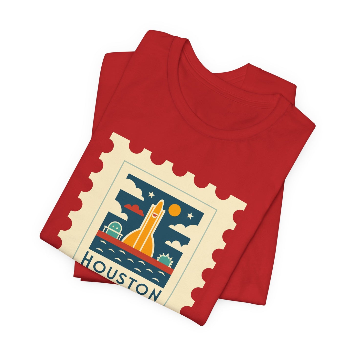 Houston Texas Retro Stamp Unisex Tee - Graphic T-Shirt for Casual Wear - 12143