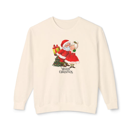 Santa & His Partner - Unisex Lightweight Crewneck Sweatshirt - 10028