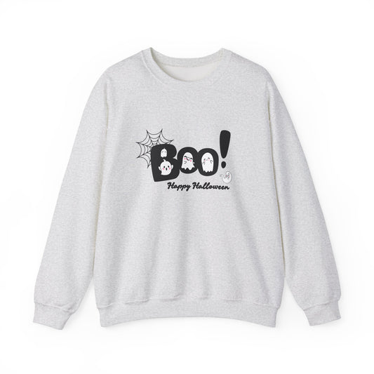 Boo, Happy Halloween - Unisex Heavy Blend™ Crewneck Sweatshirt