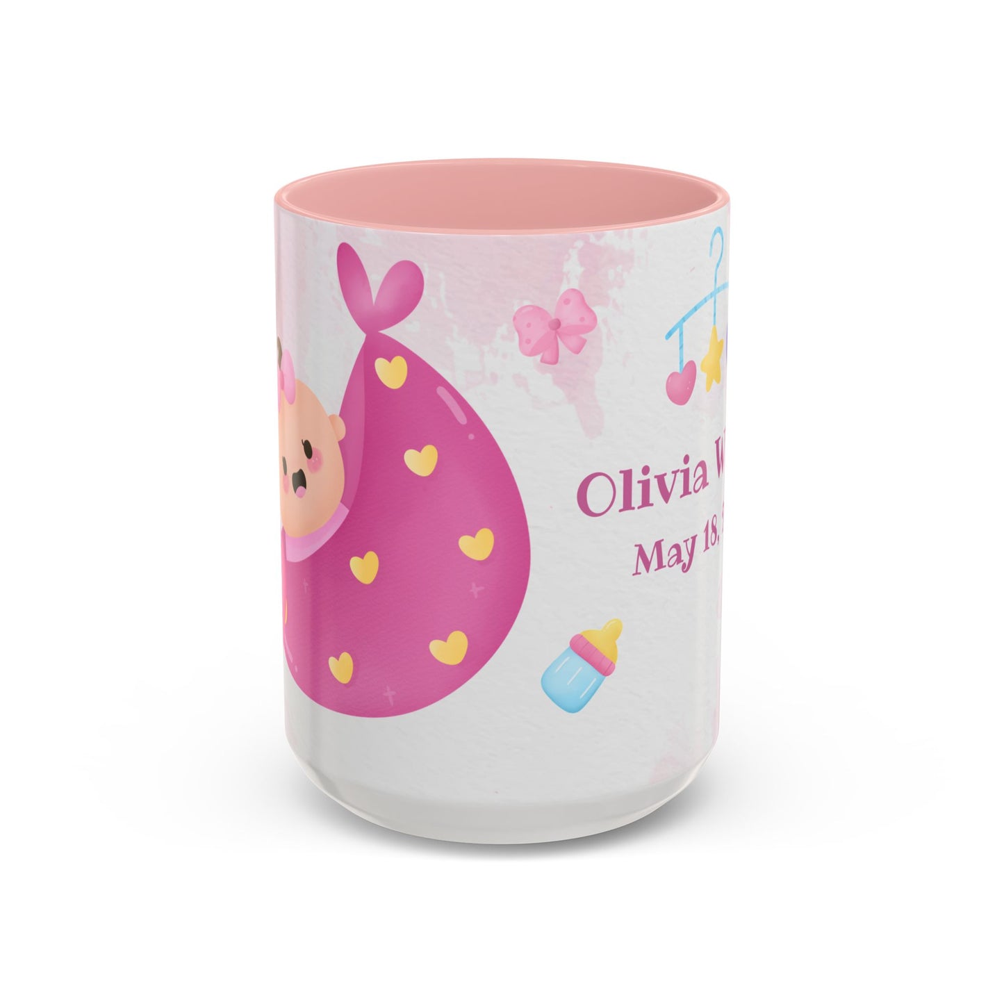 It's A Girl, Detail Customizable - Accent Coffee Mug (11, 15oz) - 11099
