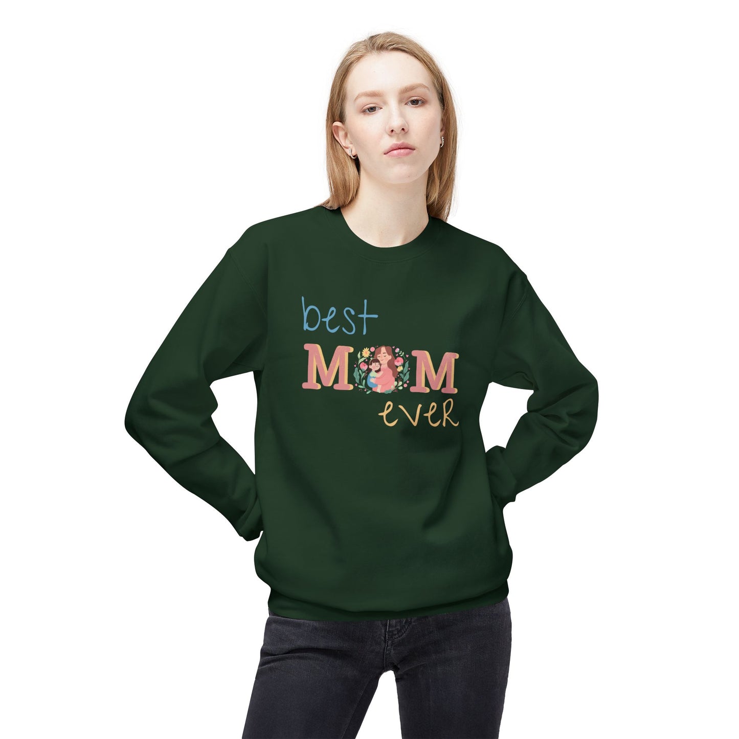Best Mom Ever Crewneck Sweatshirt for Moms - 11836