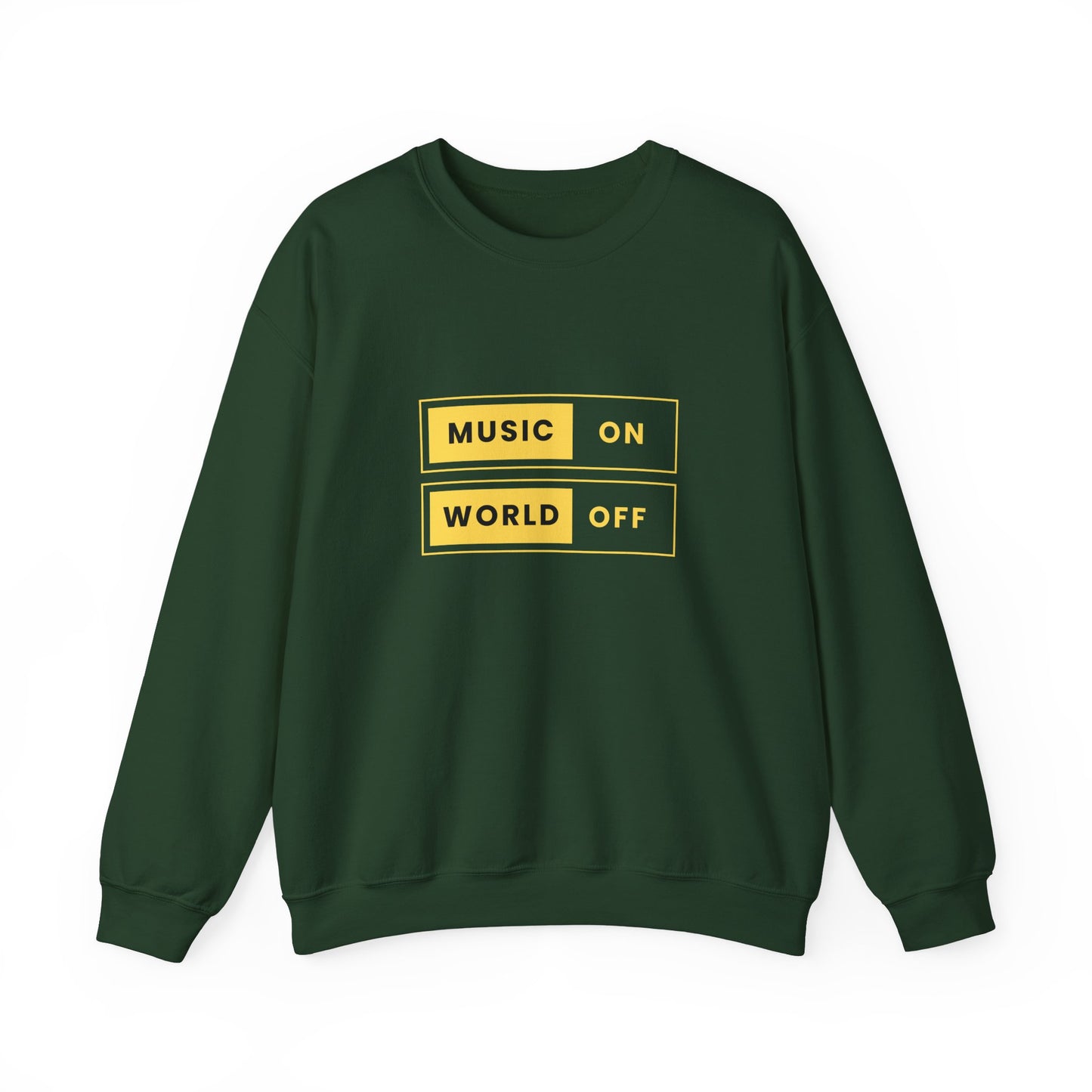 Music On, World Off - Unisex Heavy Blend™ Crewneck Sweatshirt - 10603