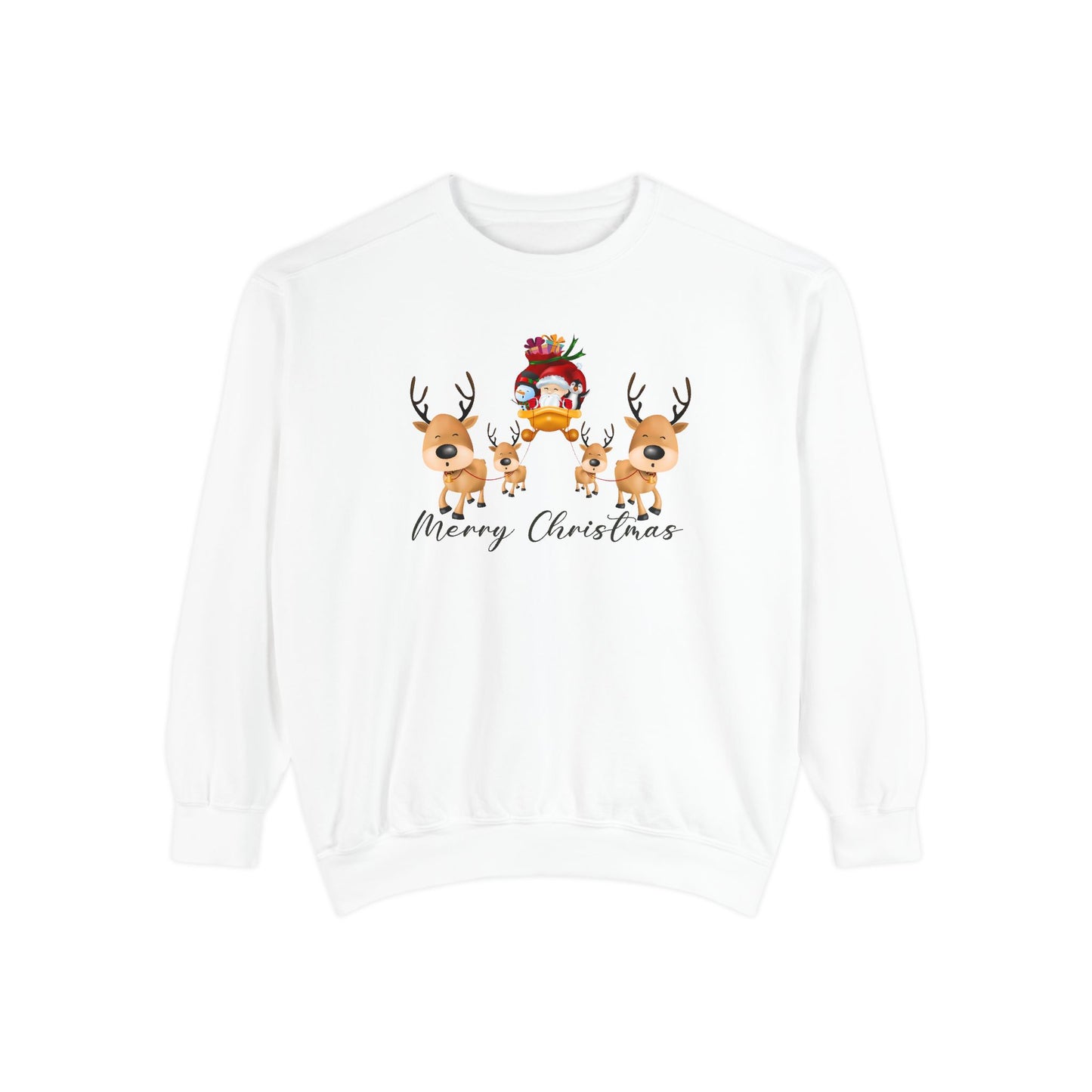 Reindeers - Unisex Garment-Dyed Sweatshirt - 10010