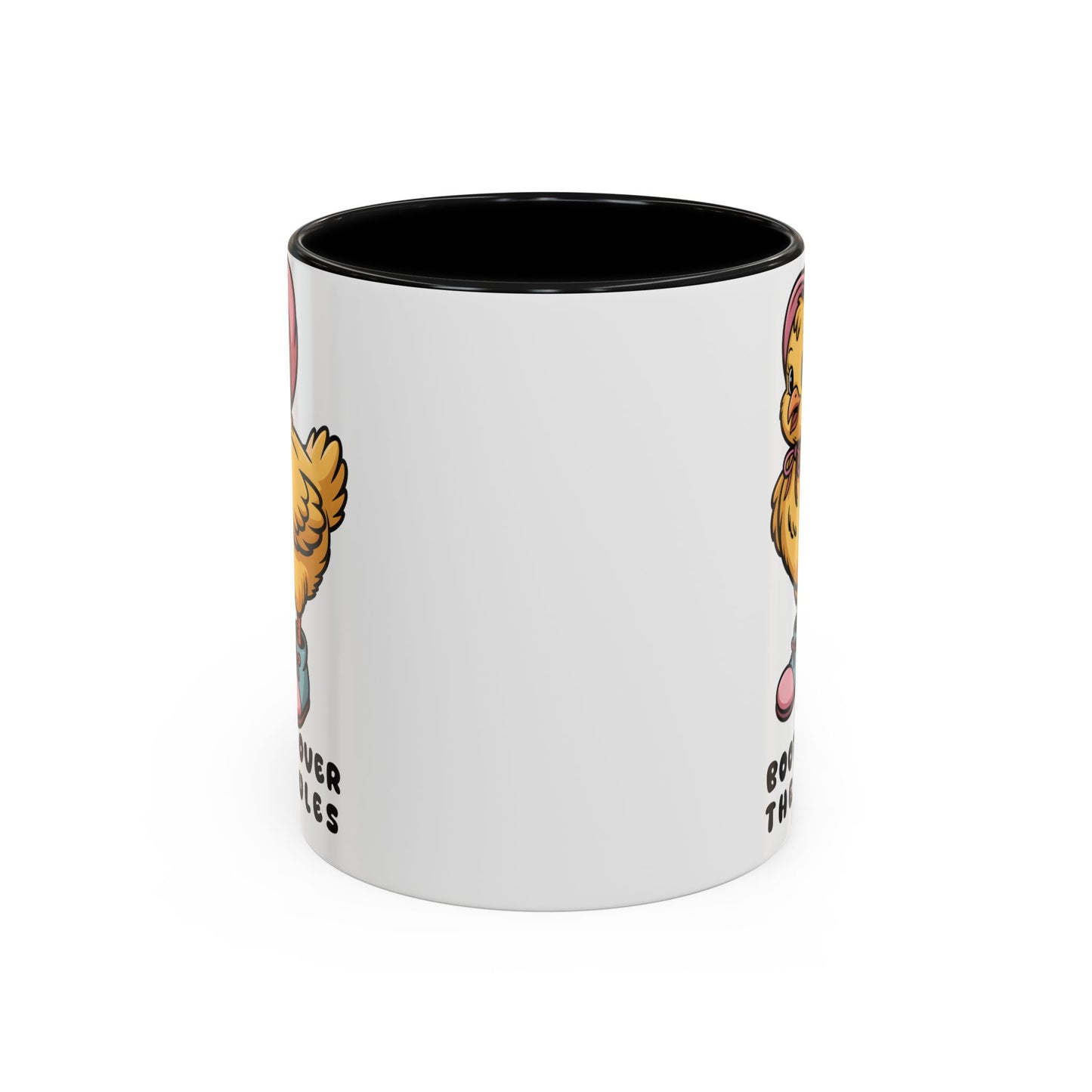Boots Over The Rules Chick Mug – Cute Chicken Coffee Mug Funny Gift 11/15oz - 14862