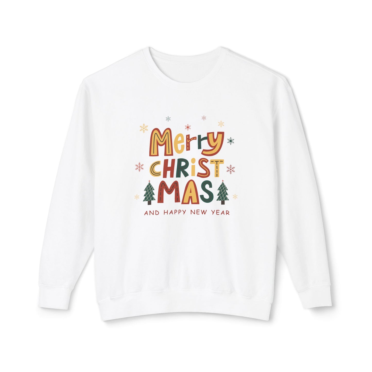 Merry Christmas & Happy New Year - Unisex Lightweight Crewneck Sweatshirt - 10547