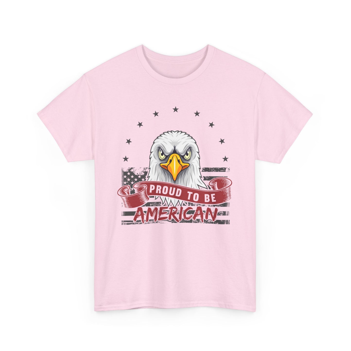 Proud to Be American Tee, Patriotic T-Shirt, USA Pride Shirt, Eagle Graphic Tee, Independence Day Gift, 4th of July Apparel - 13785