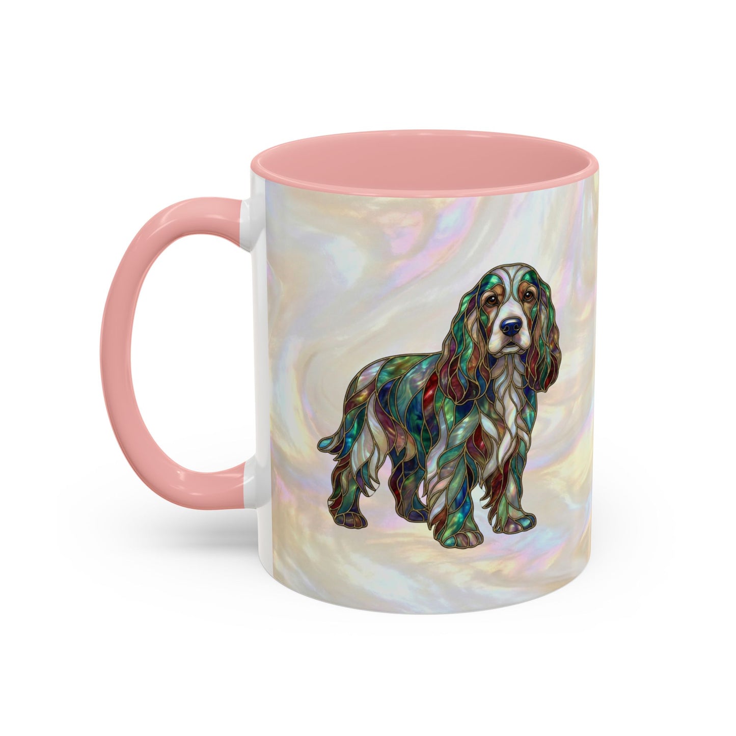 Cocker Spaniel Accent Coffee Mug -Stained Glass Style (11/15oz) - 14626