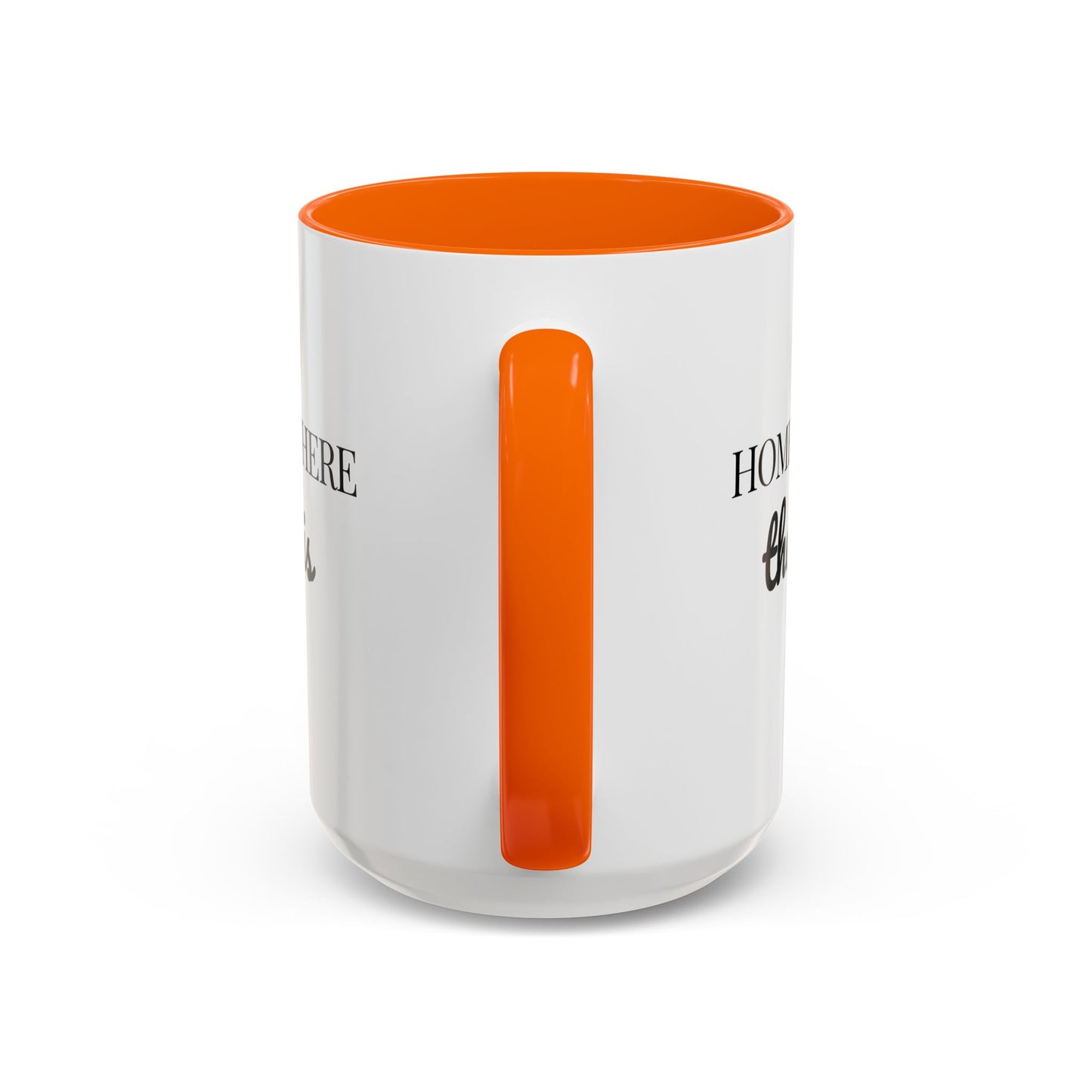 "Home is Where the Heart is" Coffee Mug —  Minimal Accent Ceramic Mug (11/15oz) - 14684