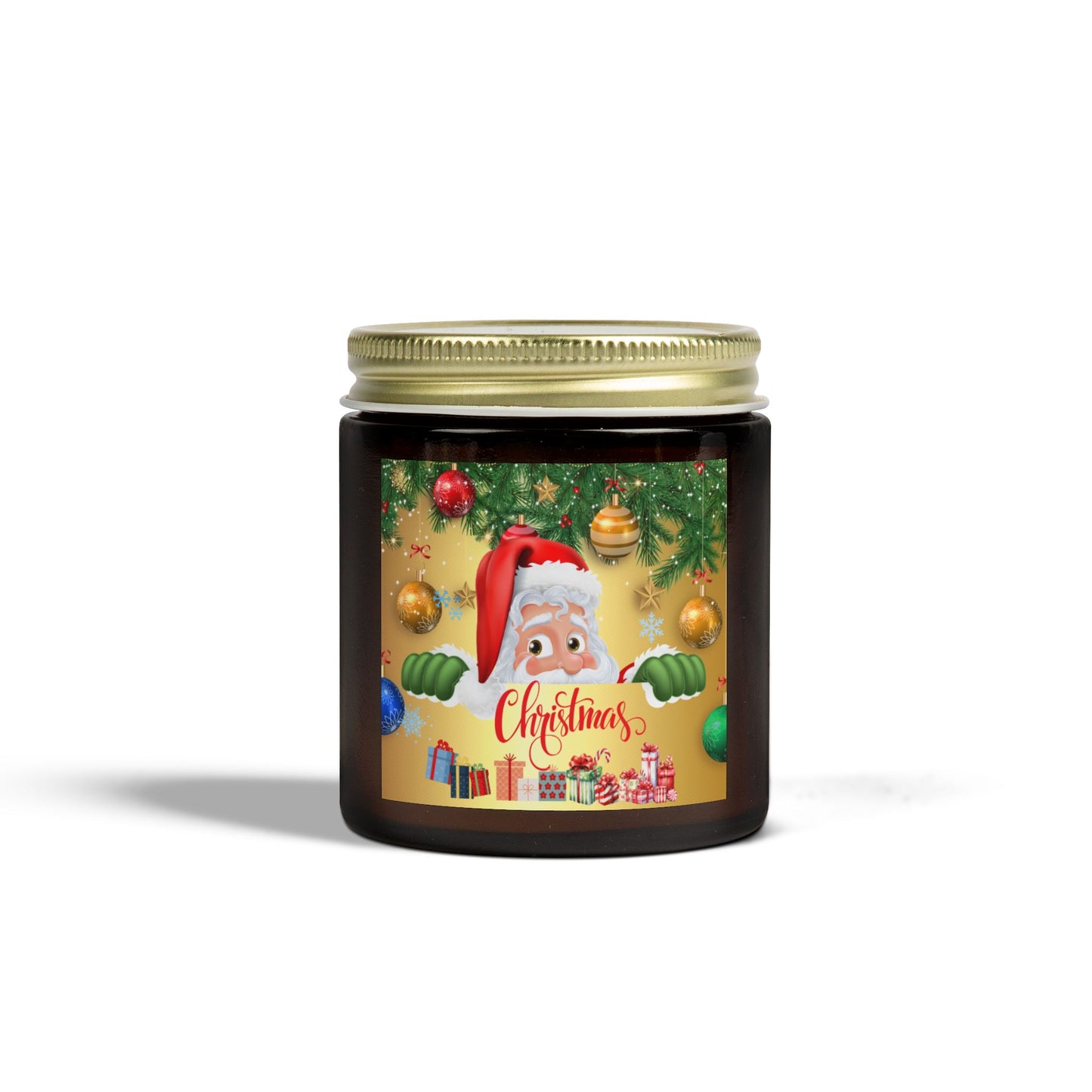 Christmas, Santa - Scented Candles, Coconut Apricot Wax (4oz, 9oz)