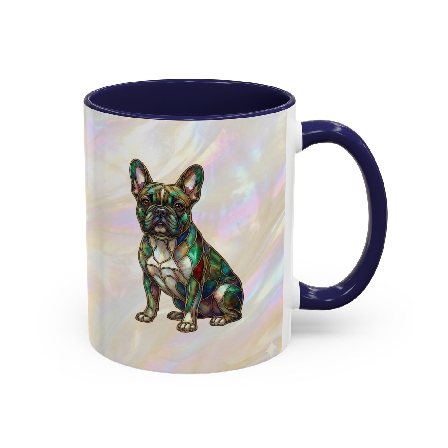 French Bulldog Accent Coffee Mug -Stained Glass Style (11/15oz) - 14632