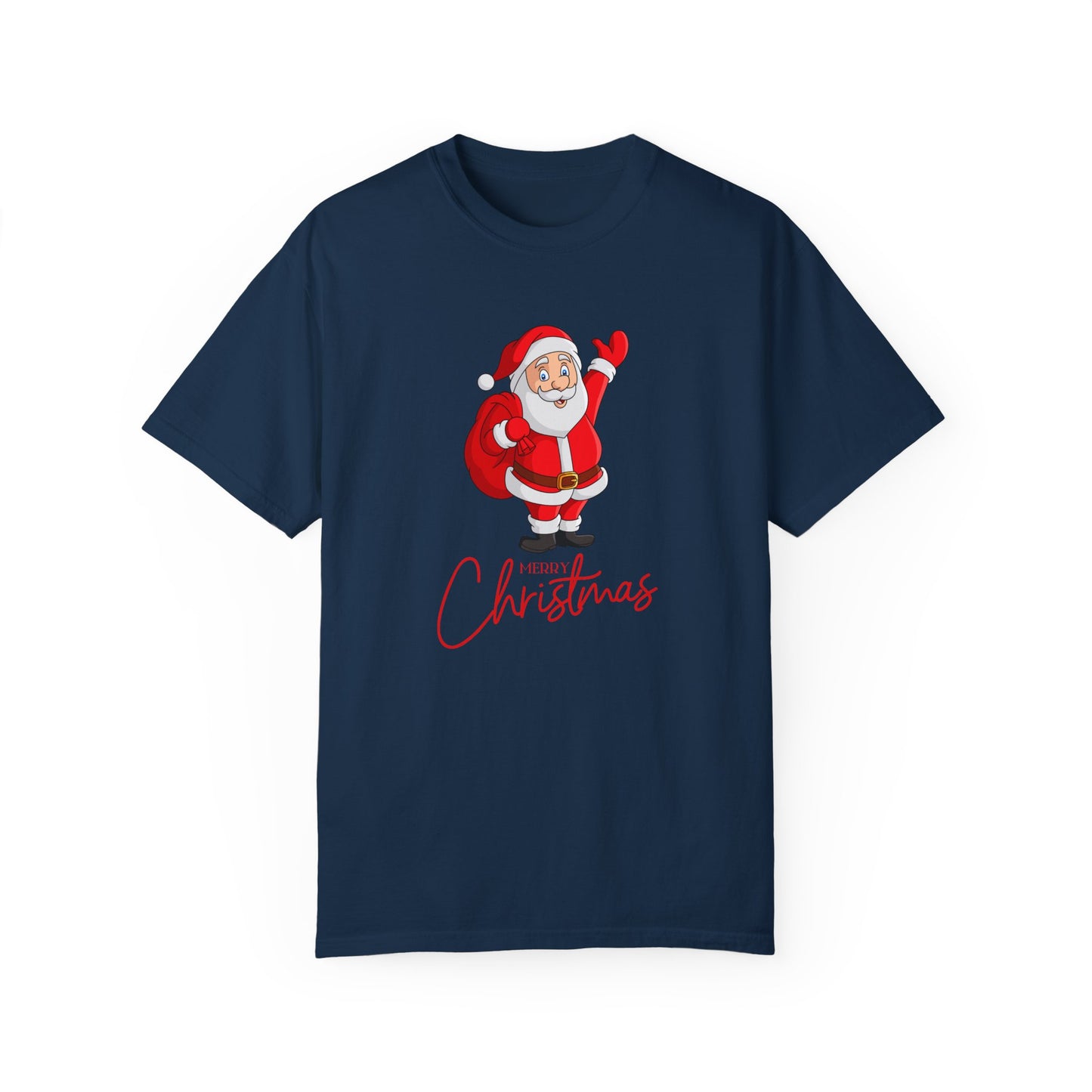 Santa: Merry Christmas - Unisex Garment-Dyed T-shirt