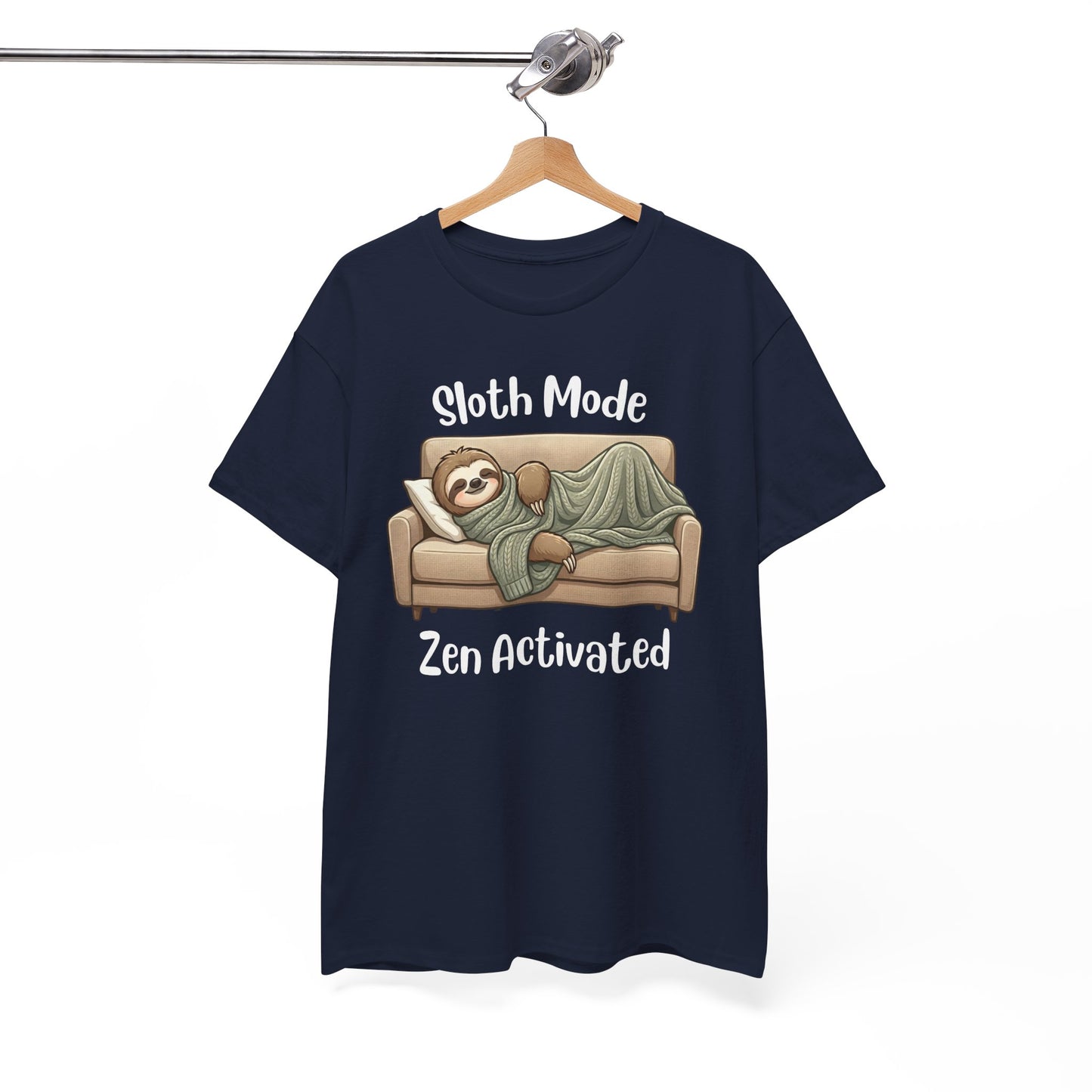 Funny Sloth T-Shirt – “Sloth Mode, Zen Activated” Cute Relaxing Tee - 14844