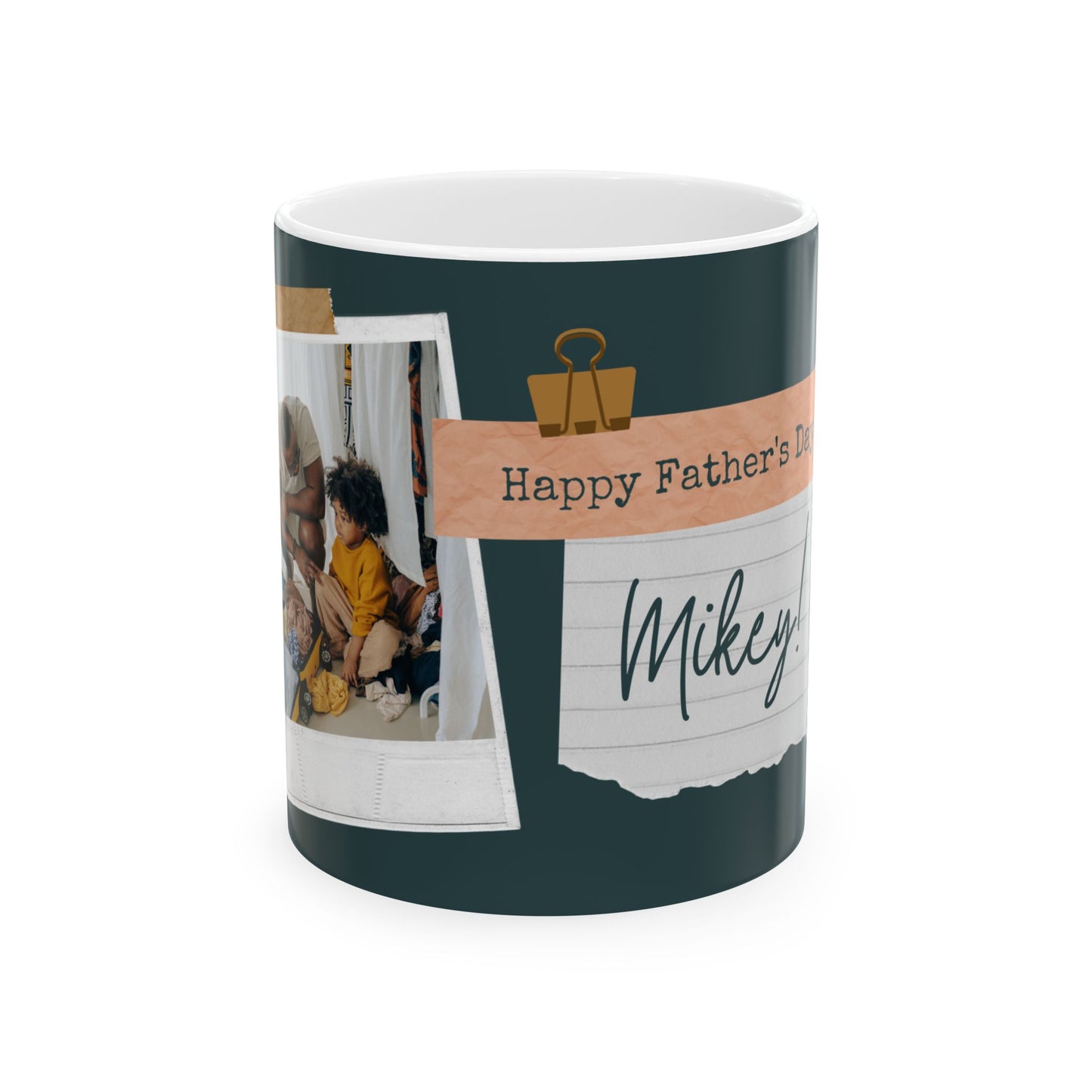 Personalized Father's Day Mug, Custom Gift for Dad, Family Photo Mug, Unique Coffee Cup, Celebrate Dad's Special Day - 14028