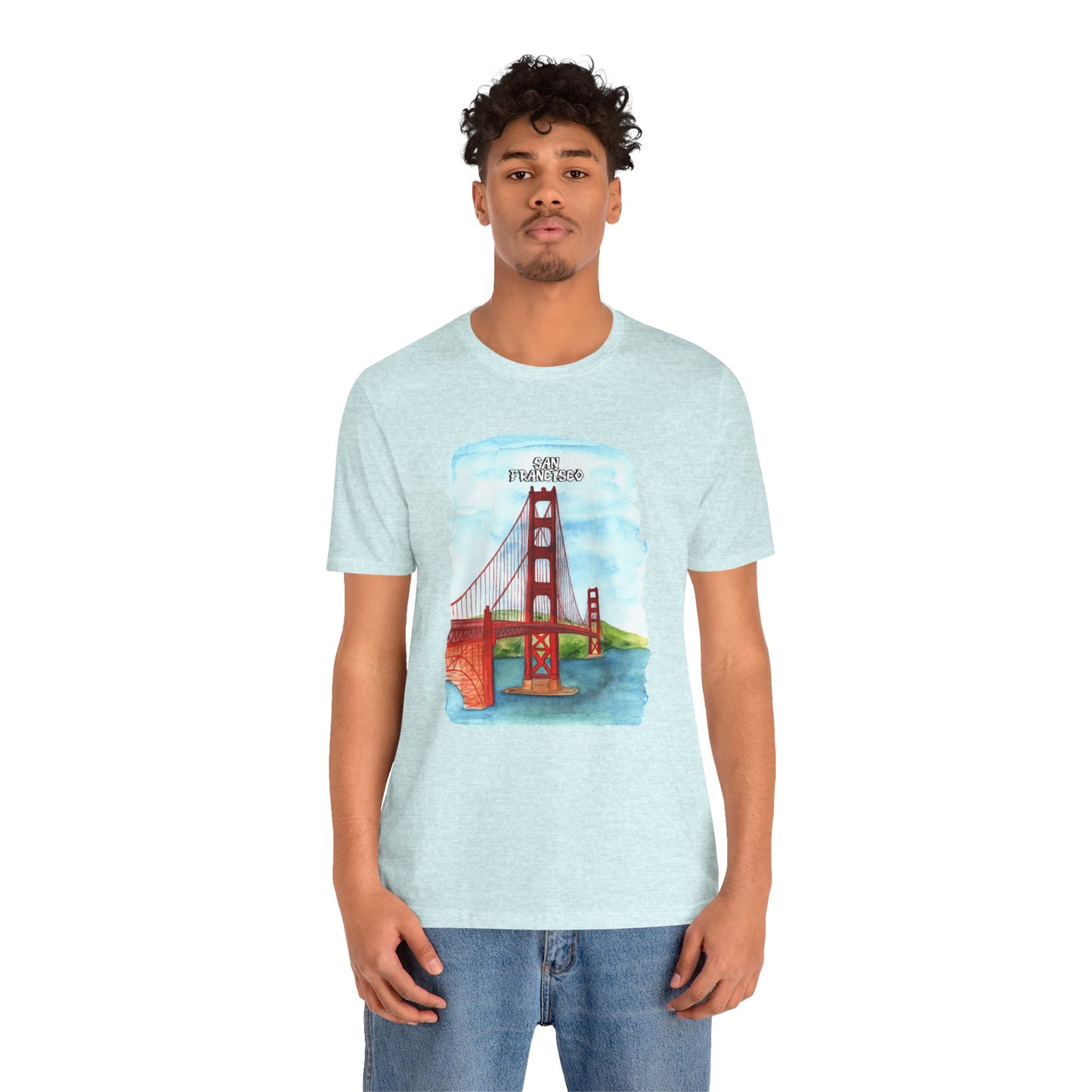 San Francisco Golden Gate Bridge Tee - Unisex Short Sleeve Jersey Shirt for Travel Lovers - 12203