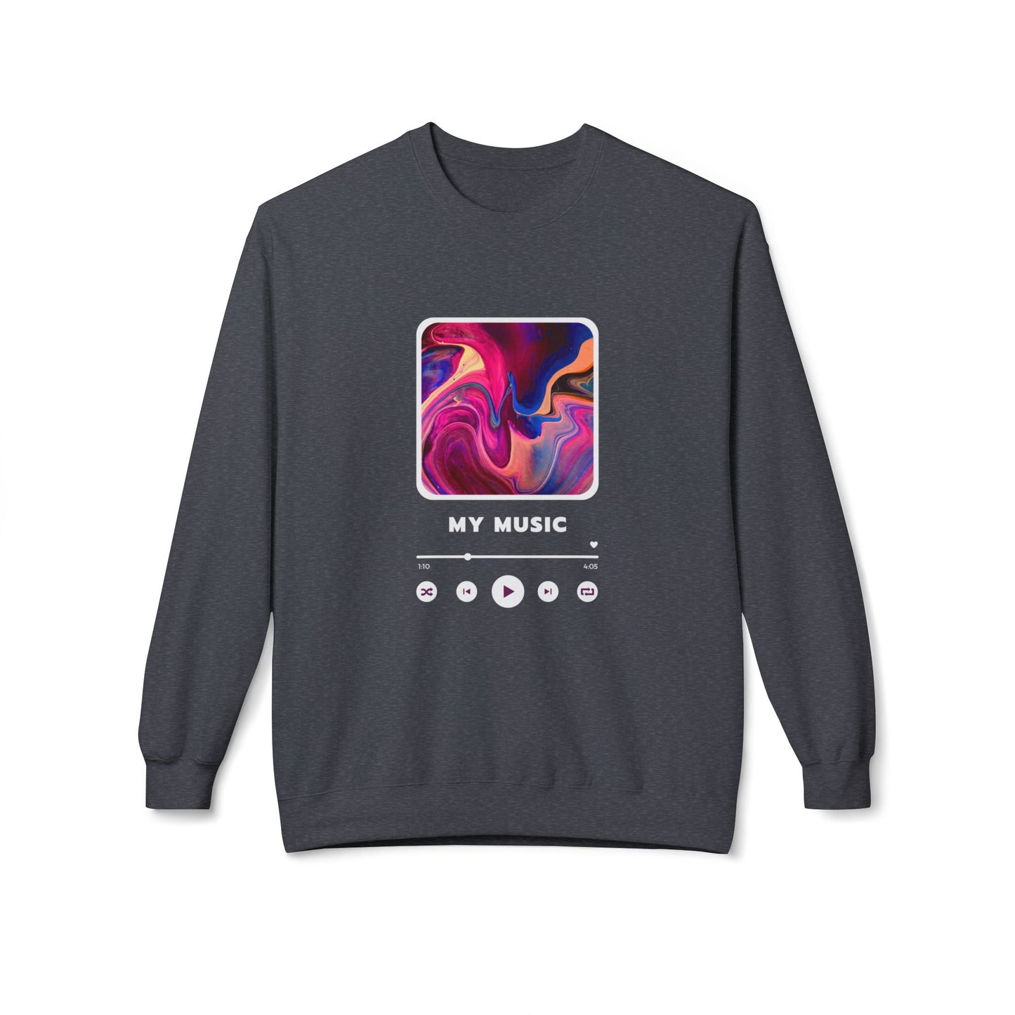 My Music - Unisex Midweight Softstyle Fleece Crewneck Sweatshirt - 11264