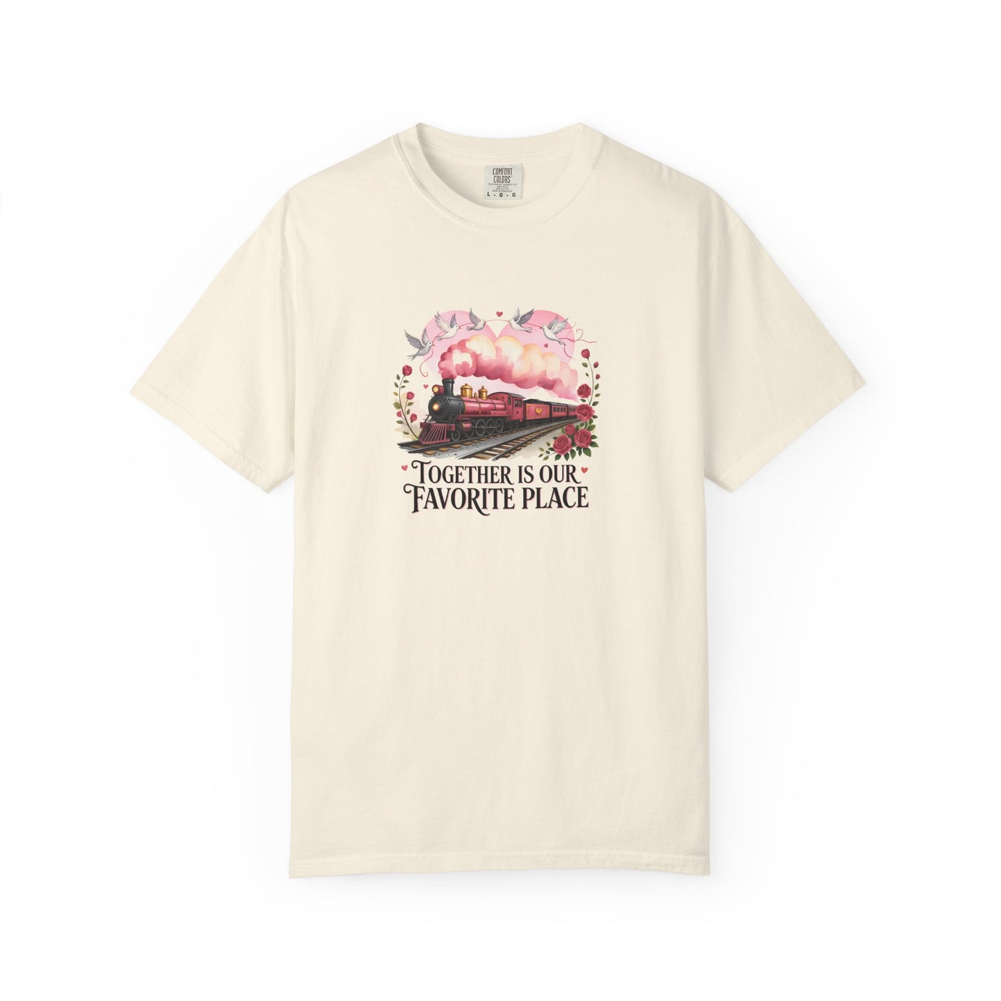 Together Is Our Favorite Place – Romantic Valentine Graphic T-Shirt  - 14738