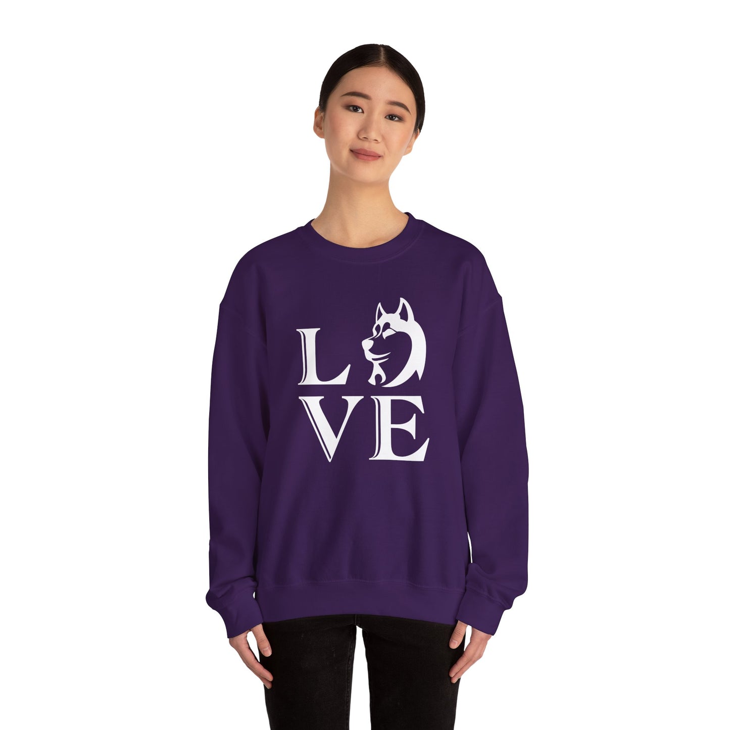 A dog's Love is Pure, Loyal, and Forever  - Unisex Heavy Blend™ Crewneck Sweatshirt