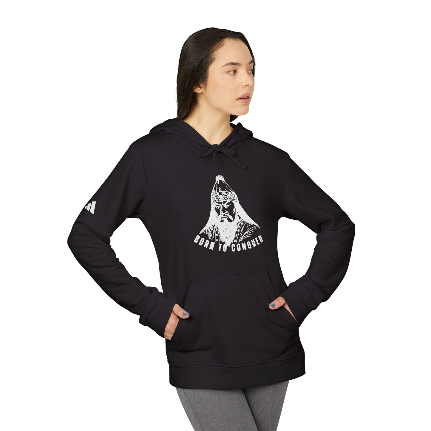 Chinggis Khan, Born To Conquer - Adidas Unisex Fleece Hoodie