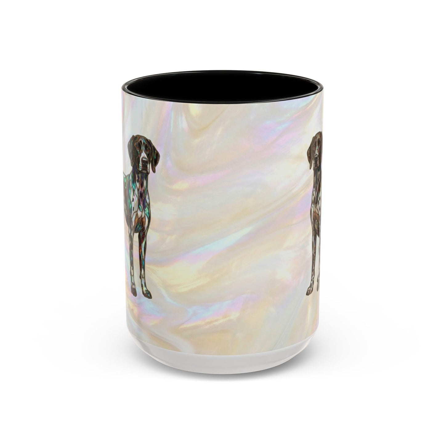 German Shorthaired Pointer Accent Coffee Mug — Stained Glass Design (11/15oz) - 14634