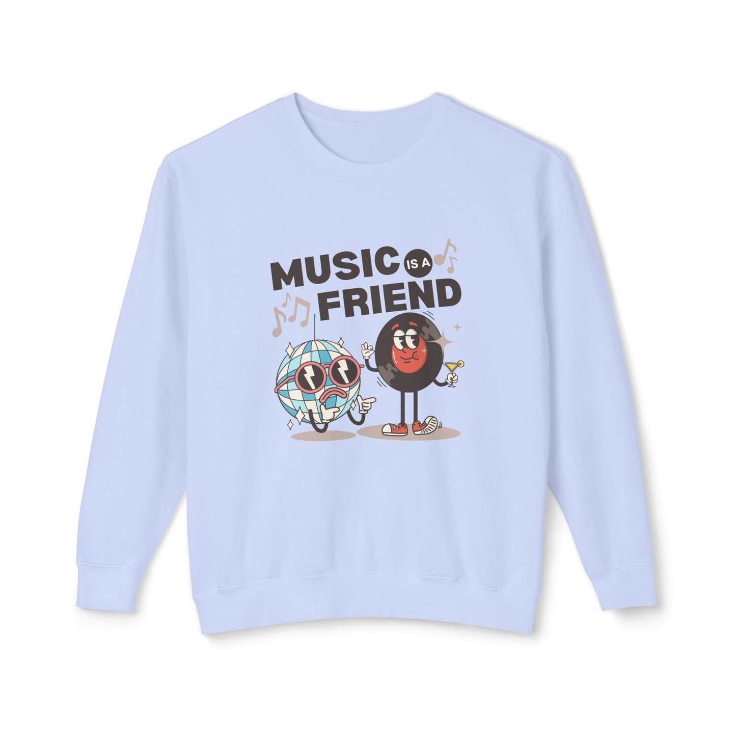 Music Friend - Unisex Lightweight Crewneck Sweatshirt - 10605